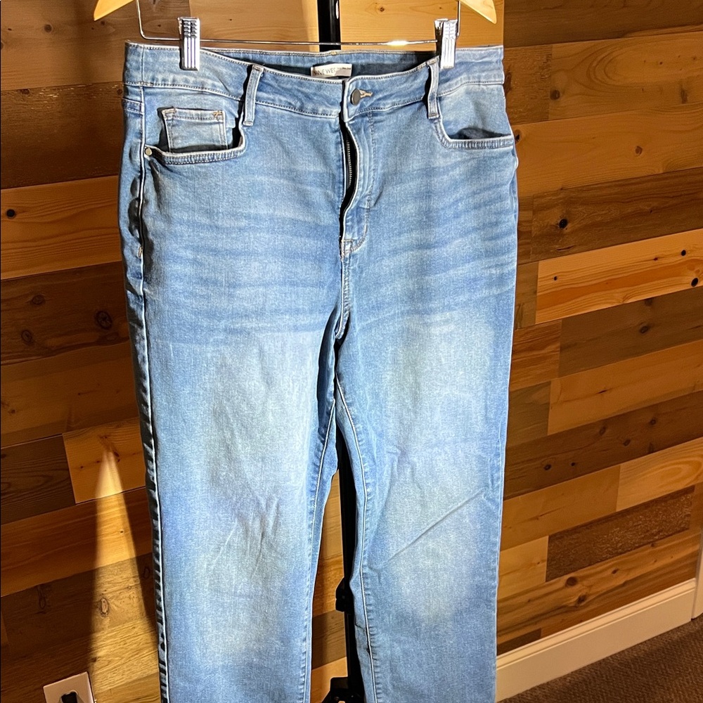 Nine West Women's Light Blue Straight Slim fit Jeans